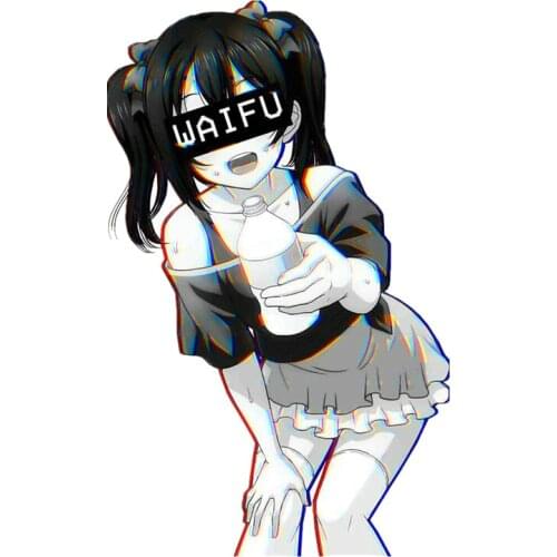 Hot Personality Nico Waifu Anime Car Sticker Windshield Bumper Motorcycle Decal High Quality Vinyl Scratches Auto Decoration