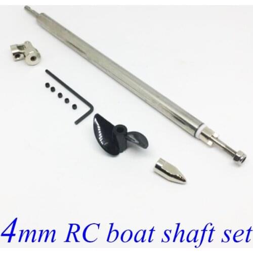 RC Boat Model Shaft Propeller Set 4mm Drive Shaft With Universal Joint Length 50/80/100/150/200/250/300mm Spare Parts