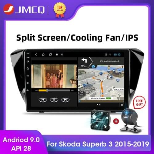 JMCQ Android 9.0 T3L PLUS for Skoda Superb 3 2015-2019 Car Radio Multimidia Video Player Navigation GPS 2GB+32GB DSP No 2din Dvd