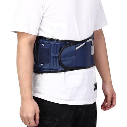 Inflatable Waist Traction Belt Breathable Lumbar Spine Support Protector Fixing Belt Blue Lumbar Back Belt Posture Corrector