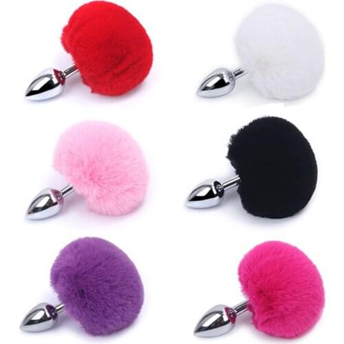 Sexy Anal Plug Bunny Tail Butt Plugs Sex Toys For Woman Men Gay Anus Stimulator Smooth Touch BDSM Nipple Clip