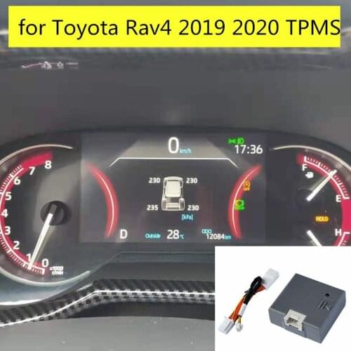 Smart Car TPMS Tyre Pressure Monitoring System Digital LCD Dash Board Display Auto Security Alarm for Toyota Rav4 2019 2020 Xa50