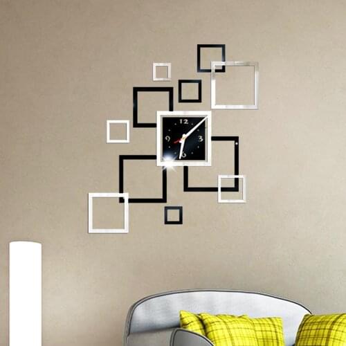 Removable Diy Acrylic 3d Mirror Wall Sticker Decorative Clock Mirror Wall Stickers Creative Diy Wall Clocks Decor Christmas Gift