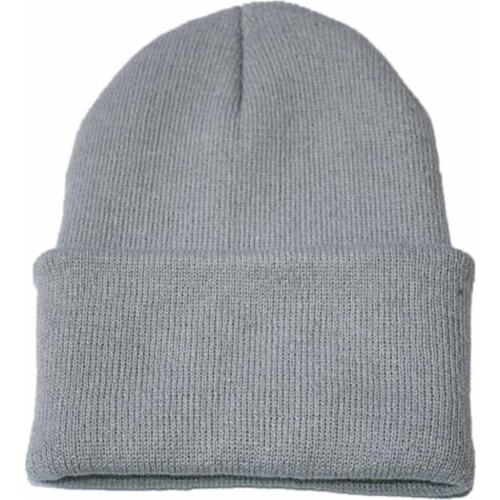 Unisex slouchy knit beanie hat Embroidered bone knit beanie hat Warm winter hat Hip-hop ski beanie hat