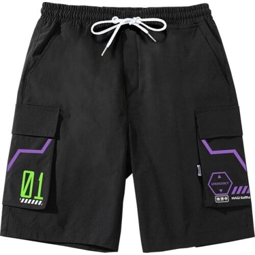 Evangelion Shogoki EVA-01 00 02 Fashion Summer Mens Casual Sports Cargo Shorts