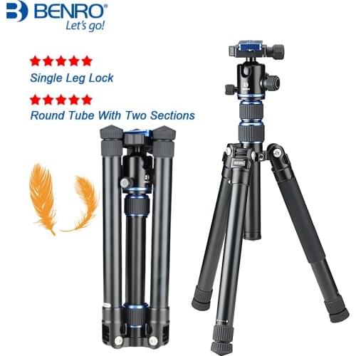 Benro PA29AK Tripod Kit Aluminum Travel Reflexed Camera Stand For Canon Nikon Micro DSLR With BallHead 5 Section
