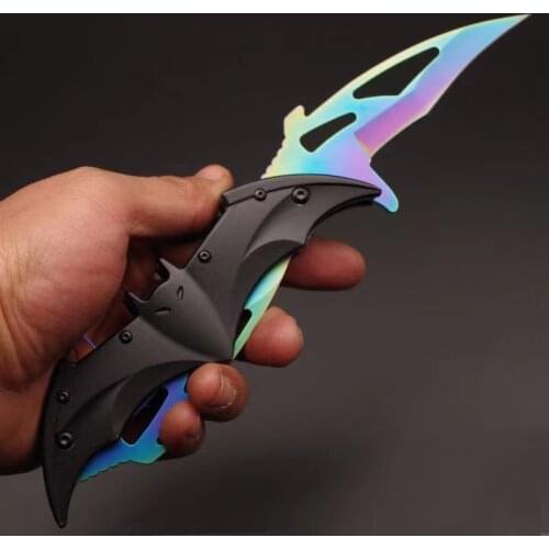 All Steel Bat Style Aluminum Folding Knife Tactical Jungle Rescue Portable High Hardness Outdoor Multifunctional Self Defense