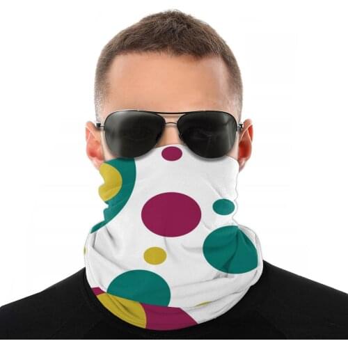 Mixed Bubbles Magic Scarf Half Face Mask Unisex Halloween Neck Warmer Balaclava Bandanas Polyester Headwear Biking Hiking