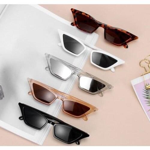 Fashion Women Vintage Cat Eye Sunglasses Small Frame UV400 Sun Shades Glasses Street Eyewear Luxury Trending Sunglasses