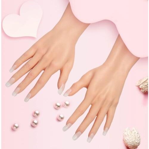 Crossdresser Silicone Rubber Gloves CD Long Term Realistic with Skin Texture Forms Skin Super Elastic Fake Hand