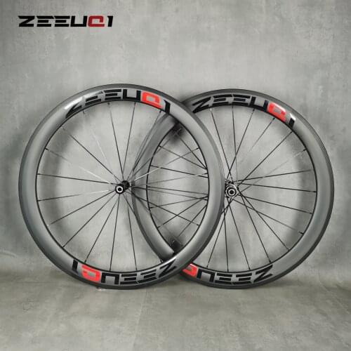 ZEEUQI 700C road carbon wheels 50mm depth clincher/tubeless/Tubular Road bike carbon wheelset with UD 3K finishing Custom logo