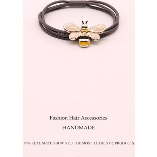 Euhra Good Oil Drop Alloy Sunflower Elastic Hair Bands for womens Cute Bee hair accessories girls elasticos cabello