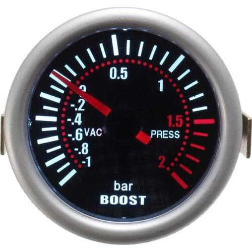 2 Inch 52mm Car Turbo Boost Gauge Bar Smoke Tint Len Motor Universal