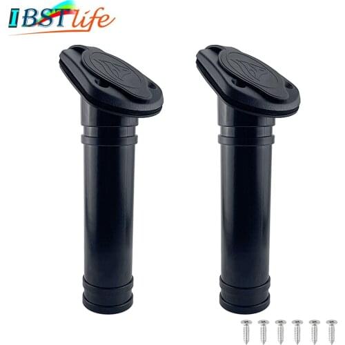 2PCS Nylon Flush Mount Kayak Boat Fishing Rod Holder Bracket Rack With Cap Gasket Cover Canoe Marine Tackles Device Accessories