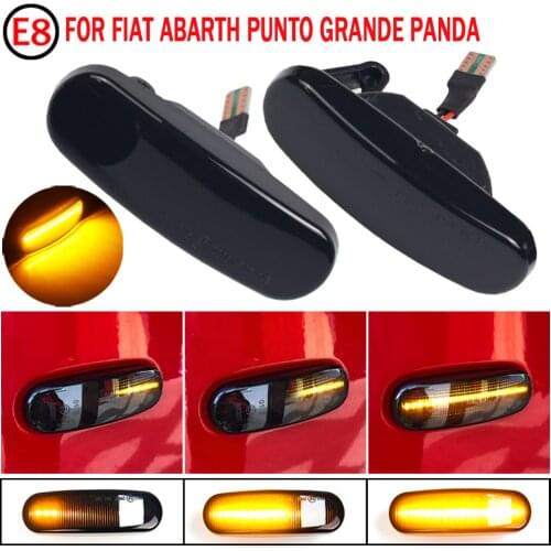 2pcs LED Turn Signal Dynamic Side Marker Lamp Repeater Indicator Light For Fiat Abarth Punto Grande Panda 199 Doblo Fiorino 3