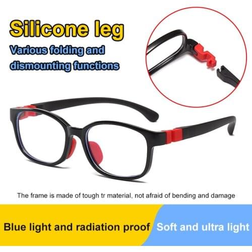 2021 Childrens Silicone Anti-blue Glasses Anti-radiation Computer Mobile Phone All-match Eyewear Анти-синие Очки