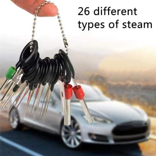 26Pcs Car Terminal Removal Tool Kit Terminal Ejector Kit Wire Connector Pin Release Extractor Puller S55