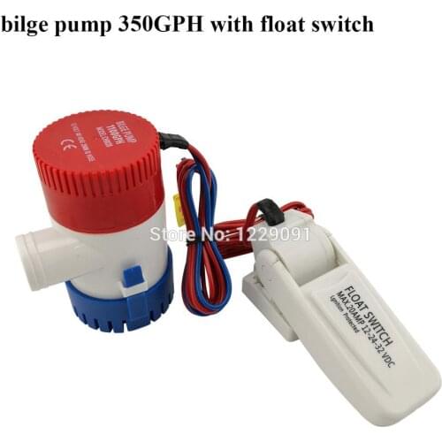 350GPH dc bilge pump and Float Switch electric submersible water pump marine pump 500 750 1100 gph for boats