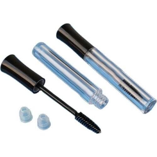 5ML 50pcs/lot Empty Mascara Tube with Black Cap, AS Mascara Cream Container, Eyelash Cream Refillable Bottle, DIY Mascara Tube