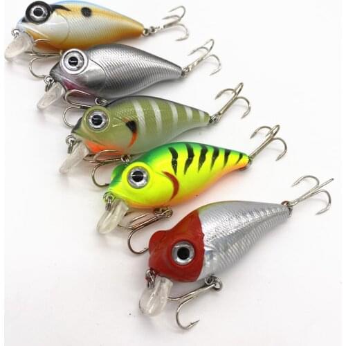 5Pcs*10g 65mmCrankbait Fishing Wobblers Hard bait Bass Pike Fishing Lures Pesca Trout fishing Topwater Trout Crankbait Pesca