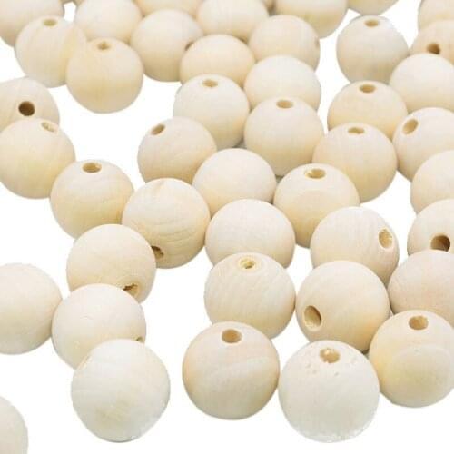 8-25mm Natural Wooden Bead Eco-Friendly Unfinished Wood Beads Handmade Bracelet DIY Bead Accessories