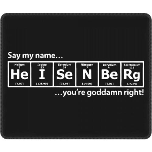 Breaking Bad Heisenberg Periodic Table Cool Mouse Pad Antislip Mouse Mats Natural Rubber Computer Keyboard Desk Pad