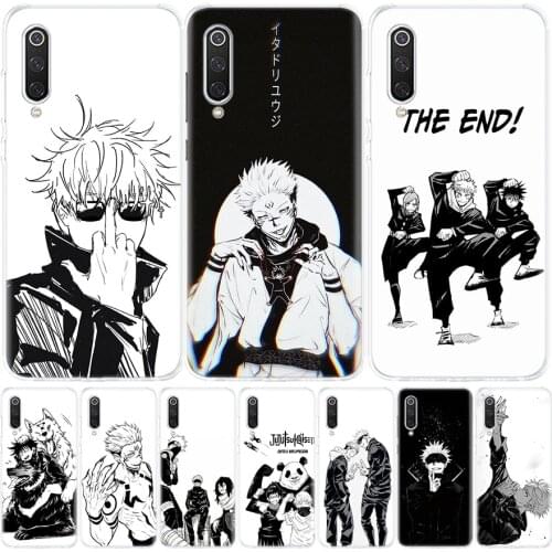Jujutsu Kaisen Black White Phone Case for Xiaomi Redmi Note 10 9S 9 8T 9 8 7 7A 8A 9A 9C 6A 6 S2 K20 S30 Pro Fashion Cover Capa