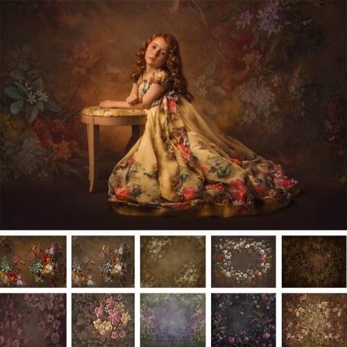 Polyester Flower Photography Backdrop Abstract Floral Texture Newborn Baby Maternity Portrait Background Photo Shoot Studio Prop