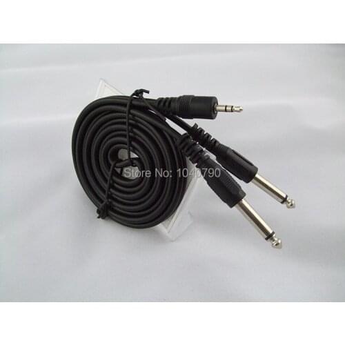 3.5 mm to dual 6.3/6.5 A second audio line Mixer cables Audio and video signal cable 1.5M 4.9ft Mixer cables