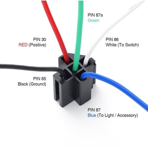 30A Fuse Relay Switch Harness Set 12V DC 4-Pin SPST Automotive Relays For Car Lights Fog Lamps Wiper Starter Fans Speakers