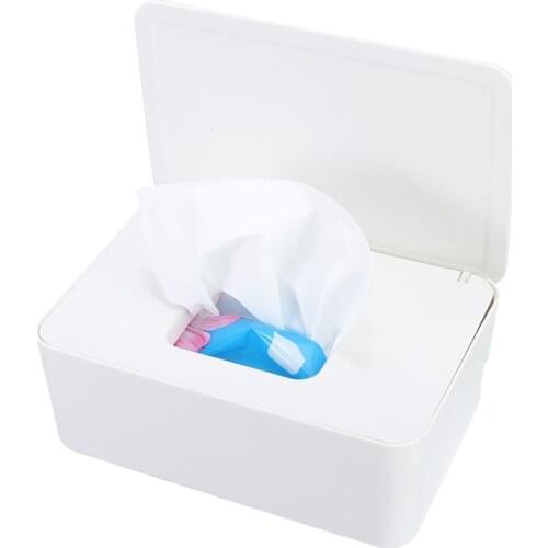 Wet Tissue Box Desktop Baby Wipes Paper Storage Box Household Plastic Tissue Box with Lid For Home Office