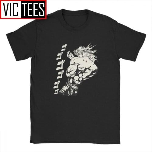 Dio Brando Jojos Bizarre Adventure T-Shirts Men Pure Cotton T Shirt Joestar Anime Kujo Blood Otaku Short Sleeve Tees