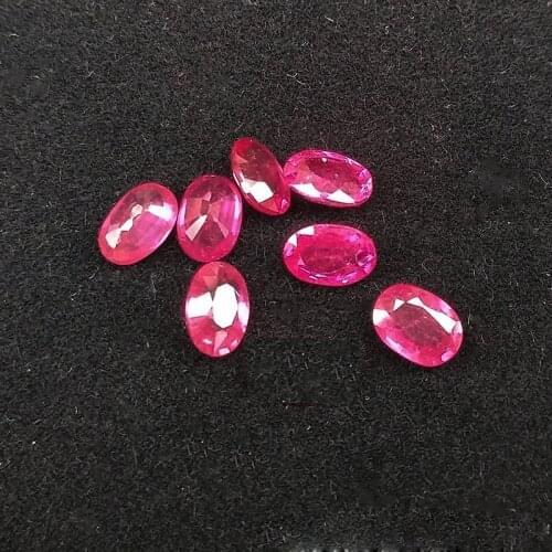 Real Natural Ruby Loose Gemstone 1 PC For Silver and Gold Mounting Diy Women Ring Fine Jewelry Accessories Party Gift Wholesale