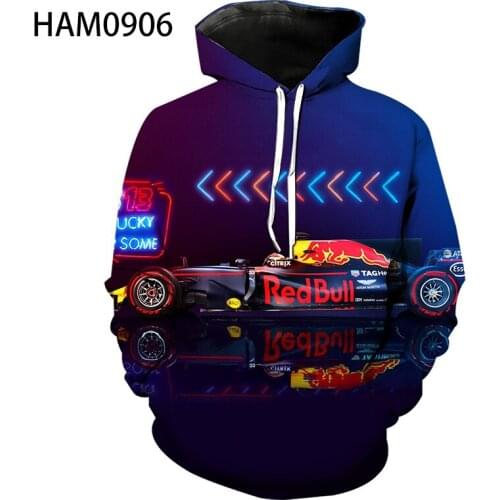 2021 New Boys' and Girls' Sportswear Racing spring and summer 3D fashion street creative casual Hoodie