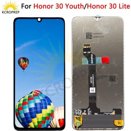 Original 6.5 inch Black For Honor 30 Lite LCD Display Touch Screen Digitizer Assembly Replacement For Honor 30 Youth MXW-AN00