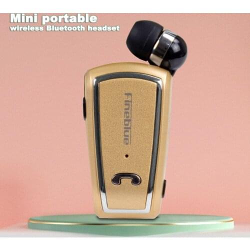 Rechargeable High-definition Call Bluetooth 4.0 Retractable Portable In-ear Earphone for Driver