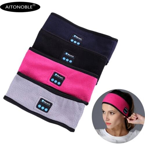 Aitonoble Bluetooth Music Headband Running Quick Dry Sweat-Absorbing Headband Knited Yoga Headwear Headphone Speaker