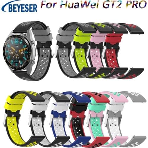 22MM Silicone Watchband Strap for Garmin Vivoactive 4 Smart Watch Bracelet Wrist Band Sport Correa for HuaWei watch GT2 pro