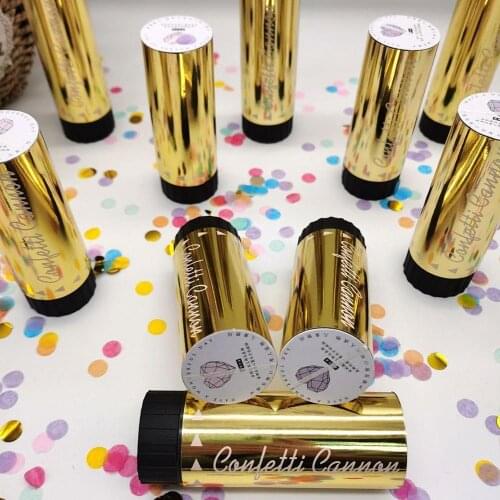 Metallic Rose Gold Confetti Party Popper Cannons Handheld Fireworks Wedding Party Christmas Birthday New Year Celebration