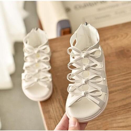 Girls Sandals Gladiator Flowers Sweet Soft Childrens Beach Shoes Kids Summer Floral Sandals Princess Fashion Girl Shoes