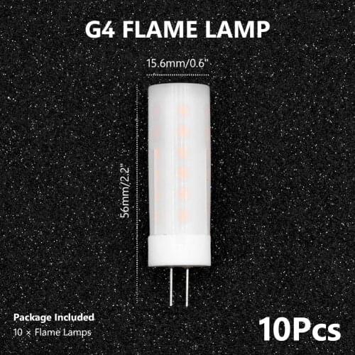 G4 Dynamic Flame Effect LED Corn light Bulb Lamp AC DC 12V Simulation Fire Burning Flicker Replace Gas holiday Decoration lamps