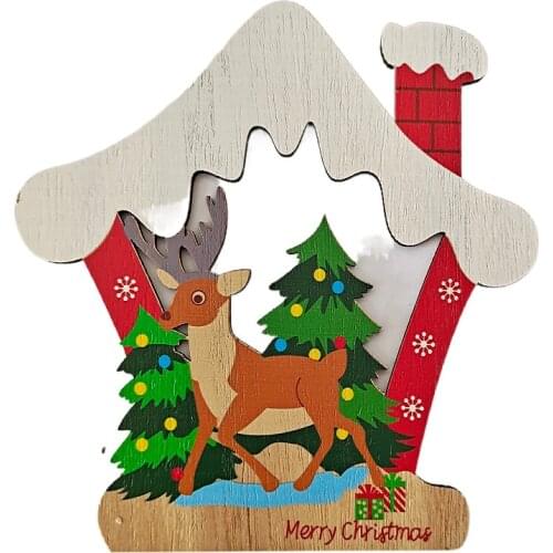 5pcs Navidad 2021 Christmas Tree Decorations for Home Wooden Pendants Hanging Ornaments DIY Wood Crafts Xmas Natal New Year 2022