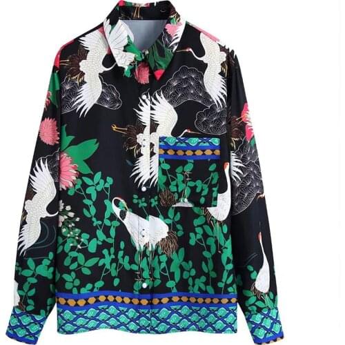 Блузки с принтом URMASZA China At AliExpress