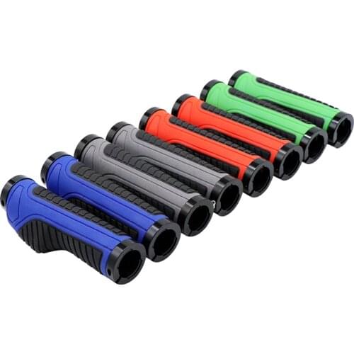 Bicycle Grips MTB Bike Bar Ends Handlebars Rubber Grips Aluminum Lock Ring Ergonomic Handle Bar Mountain Cycling Accessories