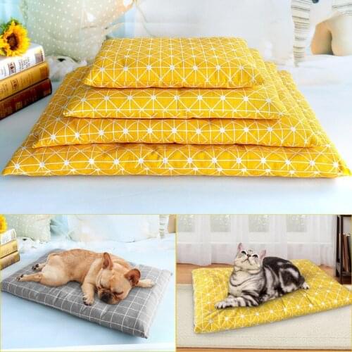 Winter Dog Bed House Soft Pet Dog Beds Mat Warm SofaCotton linen Pets Cushion Mattress For Small Medium Large Dogs Cats Cama Per