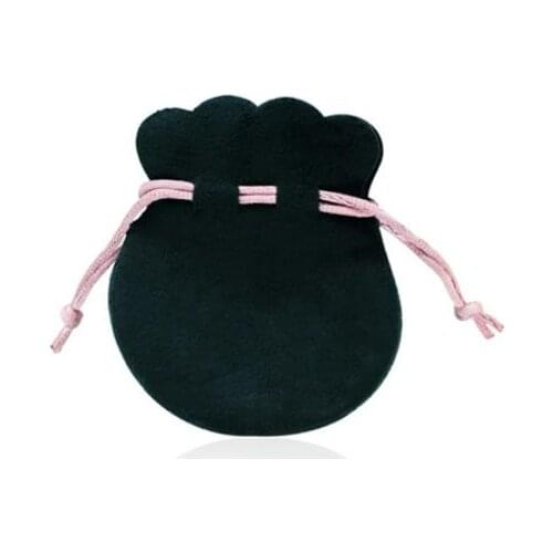 1pcs Pink Ribbon Flannel Bag Pouch For Women Charm Bead Ring Earring Necklace Gift pandora Jewelry