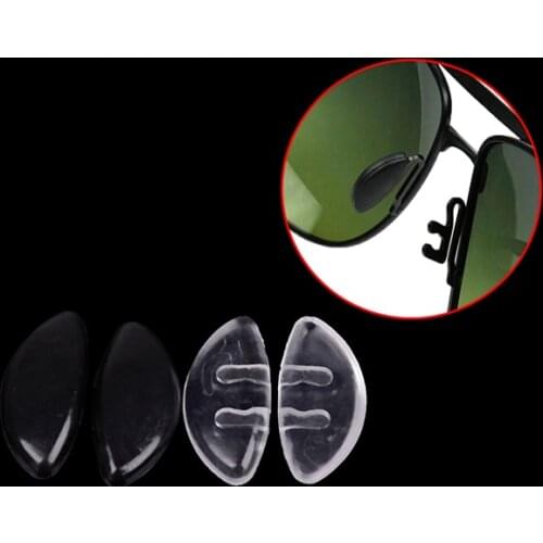 10 Pairs Anti-Slip Silicone Nose Pads For Glasses Eyeglasses Black White