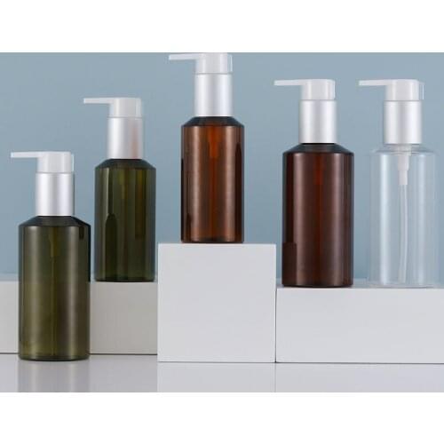 100ml GREEN/BROWN/CLEAR PET PUMP BOTTLE lotion/emulsion/foundation/hydrating/serum/skin care plastic bottle press pump bottle