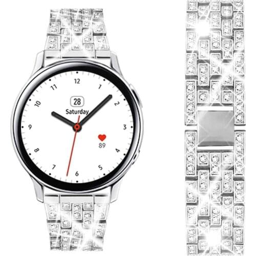 20mm 22mm Jewelry Watch Strap for samsung galaxy watch active 2 gear s3 frontier 46mm 42mm band for huawei watch gt2 strap bands