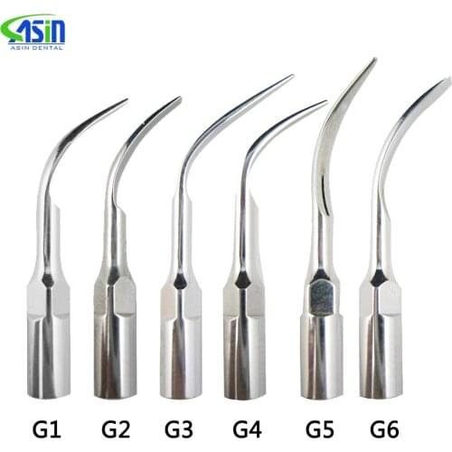 5pcs G1,G2,G3,G4,G5,G6 Dental Scaler Tips Fit EMS Woodpecker Ultrasonic Scaler Handpiece Dental Ultrasonic Scaler Scaling Tip